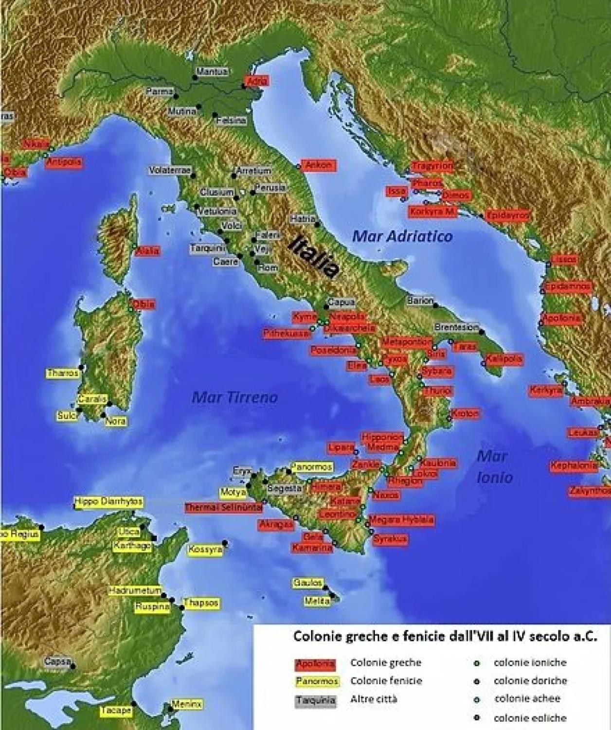 Aποικίες αρχαίων Ελλήνων στην Ιταλία